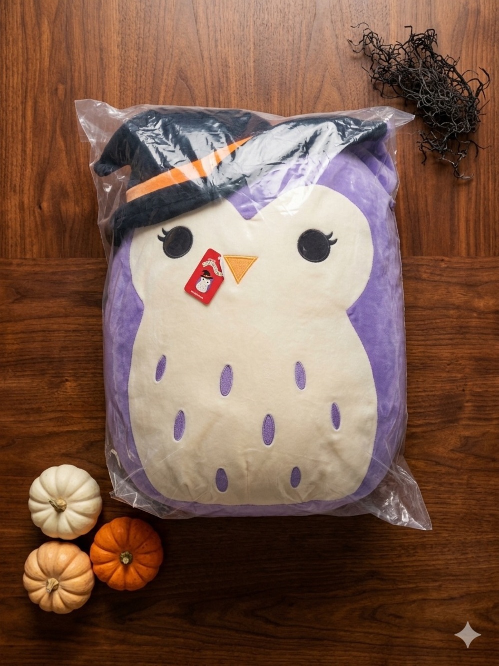 EUC Squishmallows Kids Holly the Owl Costume Witch Plush Halloween Tunic